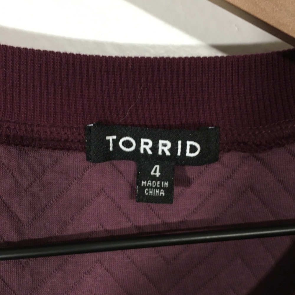 Torrid Plum Zip Up Jacket, 4 - Picture 3 of 7